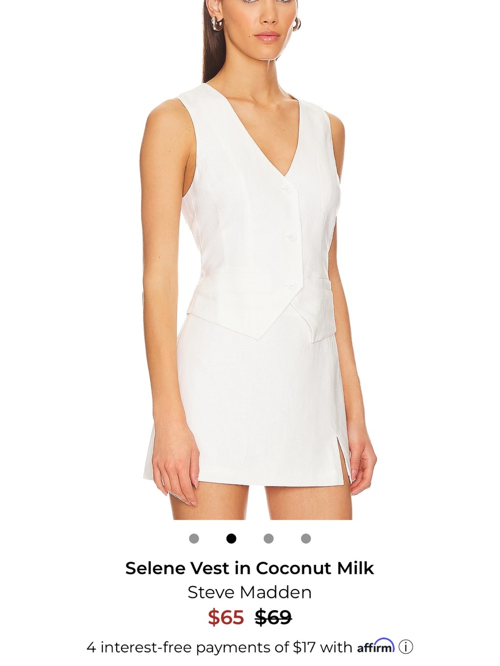 Steve Madden cream Vest-Never worn
